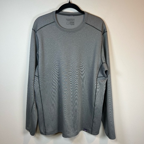 Patagonia Men's Midweight Capilene Baselayer Shirt Gray Polartec Outdoor Large - Picture 1 of 15